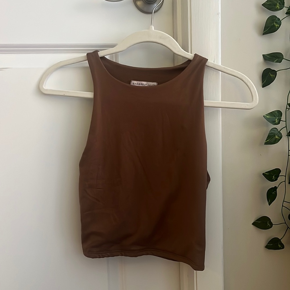 Sincerely Jules Light Brown Tank